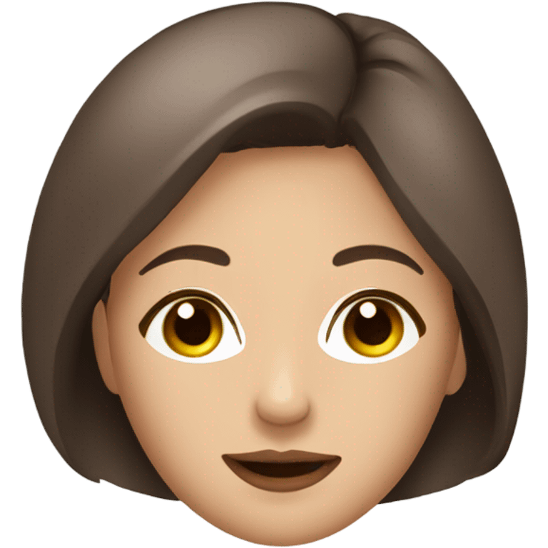 Lady with face mask spa beauty full face relaxing with brown hair and brown eyes emoji