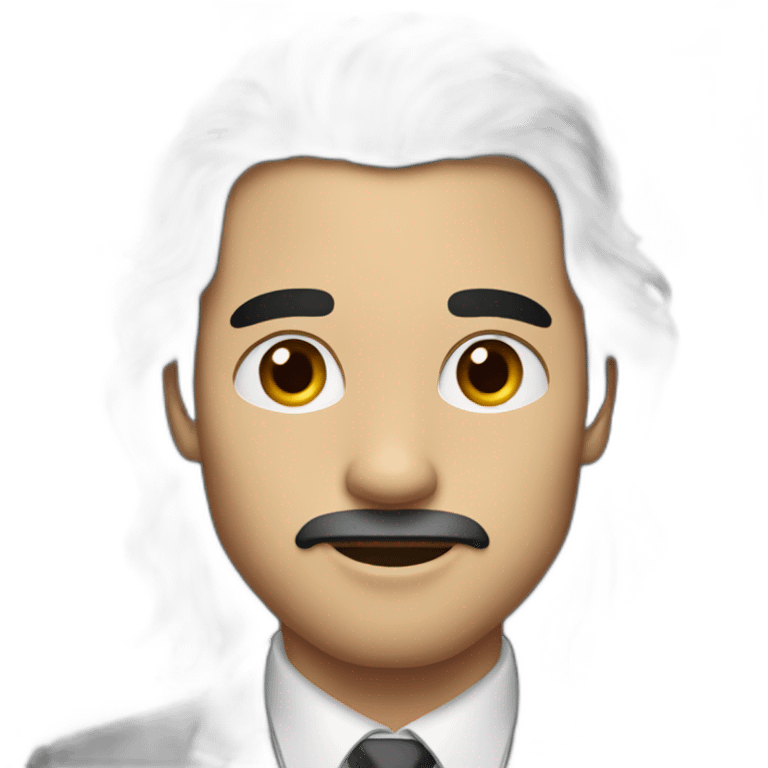 a man with long dark hair in a suit emoji