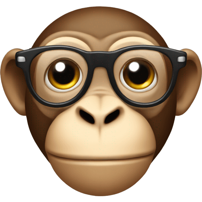 Monkey with glasses emoji