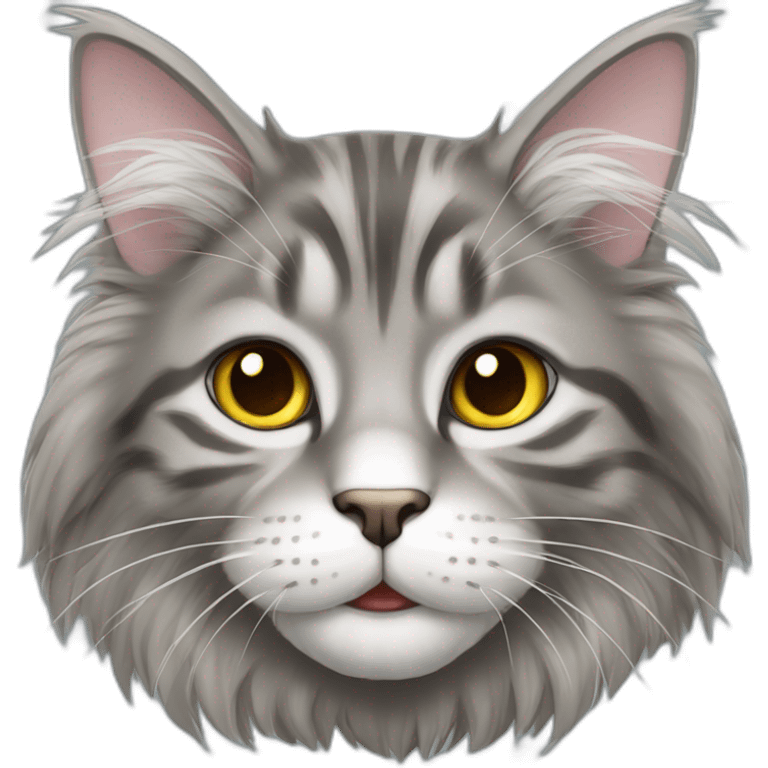 gray maine coon emoji