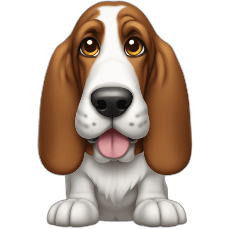 Dog basset hound full-body emoji