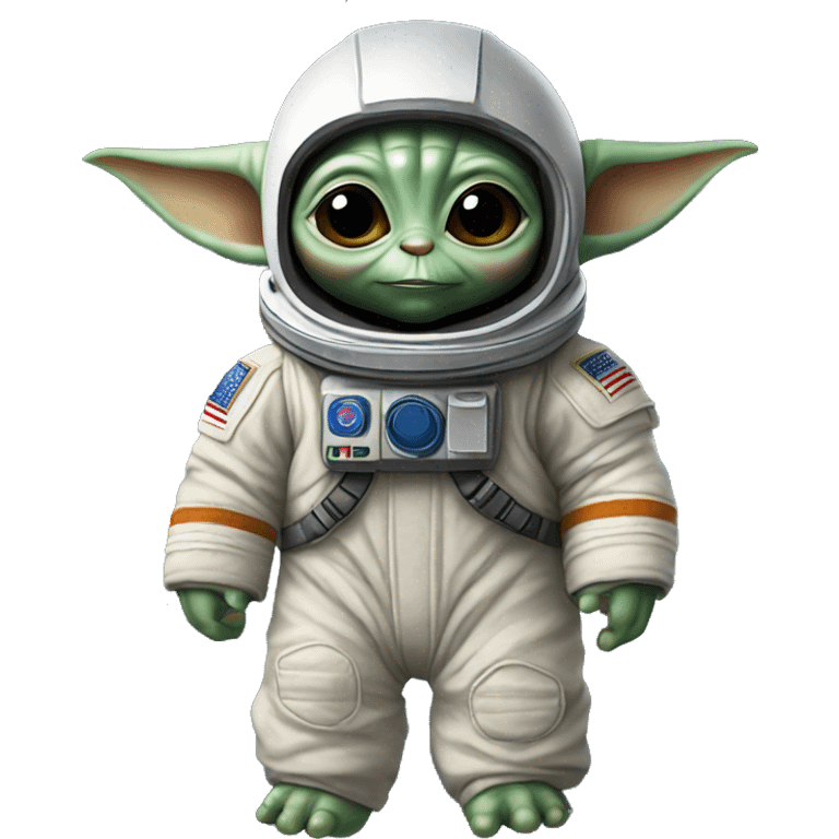 baby yoda is astronaut emoji