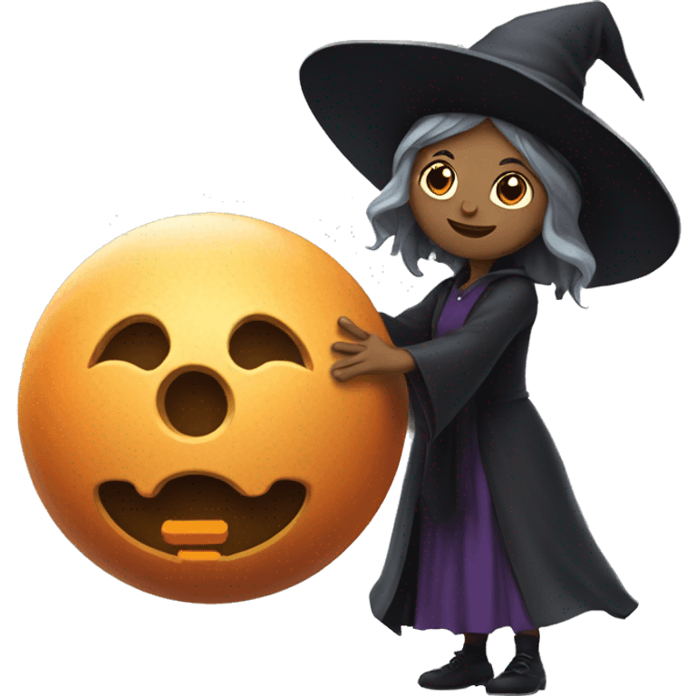 witch with a ball of future emoji