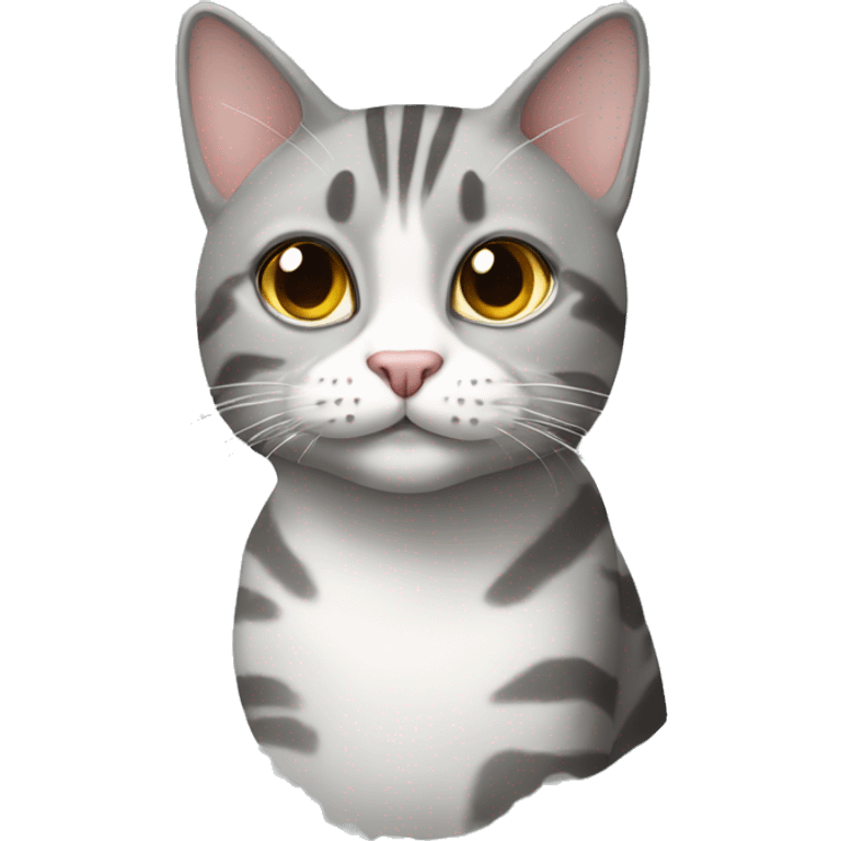 grey and white tabby cat emoji