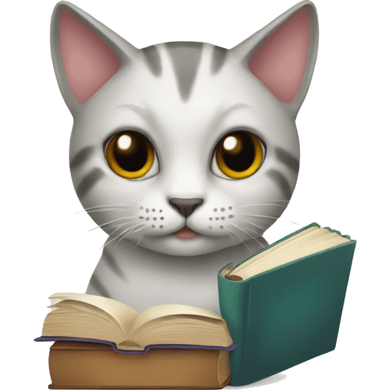 Cat With Book emoji