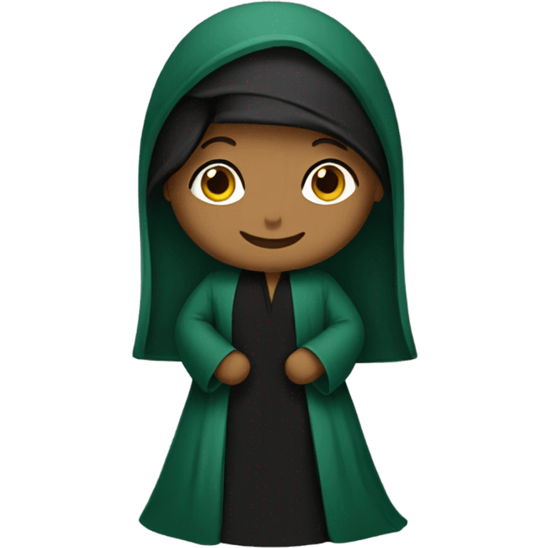 A Green abaya  emoji