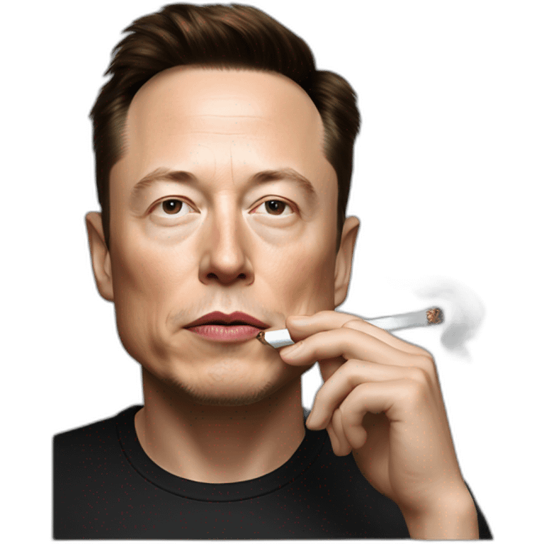 Elon musk smoking sigaret emoji