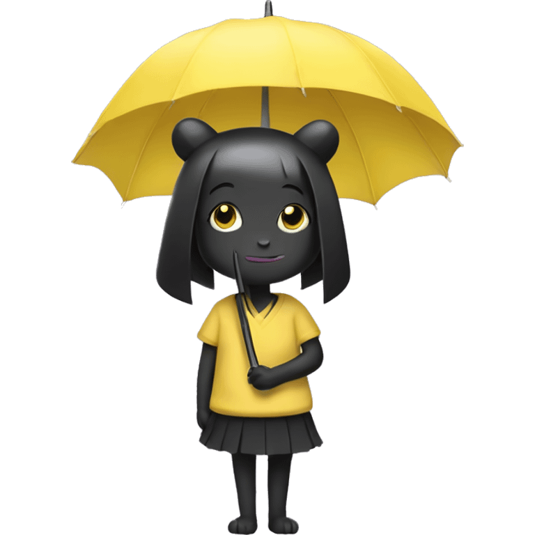 Kuromi with yellow umbrella emoji