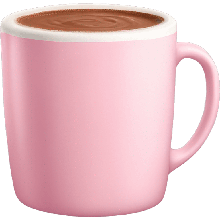 Light Pink mug of hot chocolate  emoji