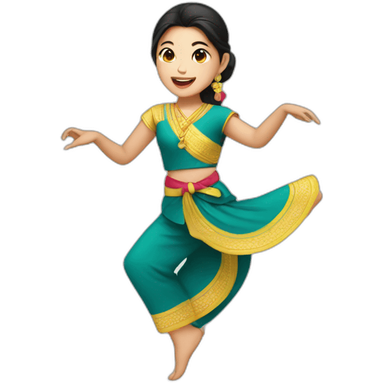 thai girl dancing emoji