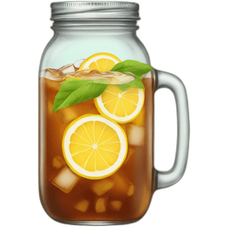 Ice tea in a mason jar emoji