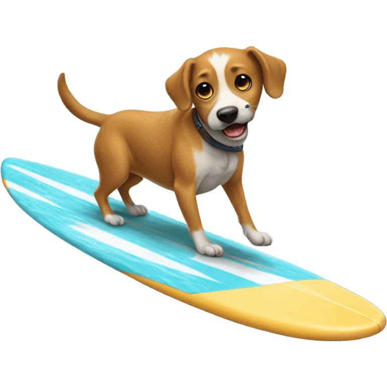 Dog surfing emoji