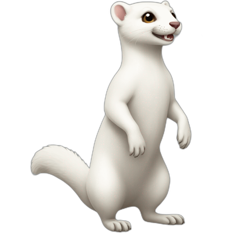 Full body white weasel  emoji