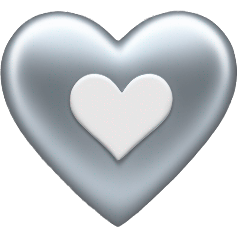  Big Silver heart with small hearts emoji