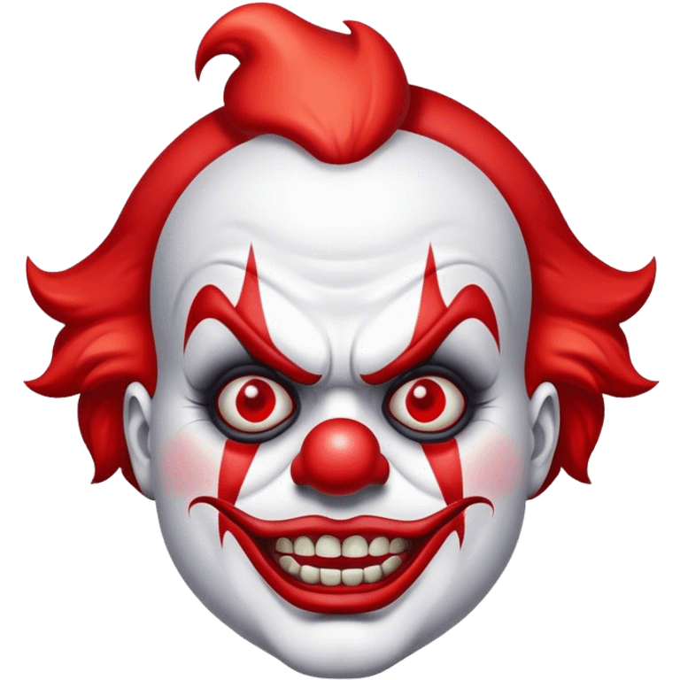 Angry rage bleeding heart clown emoji