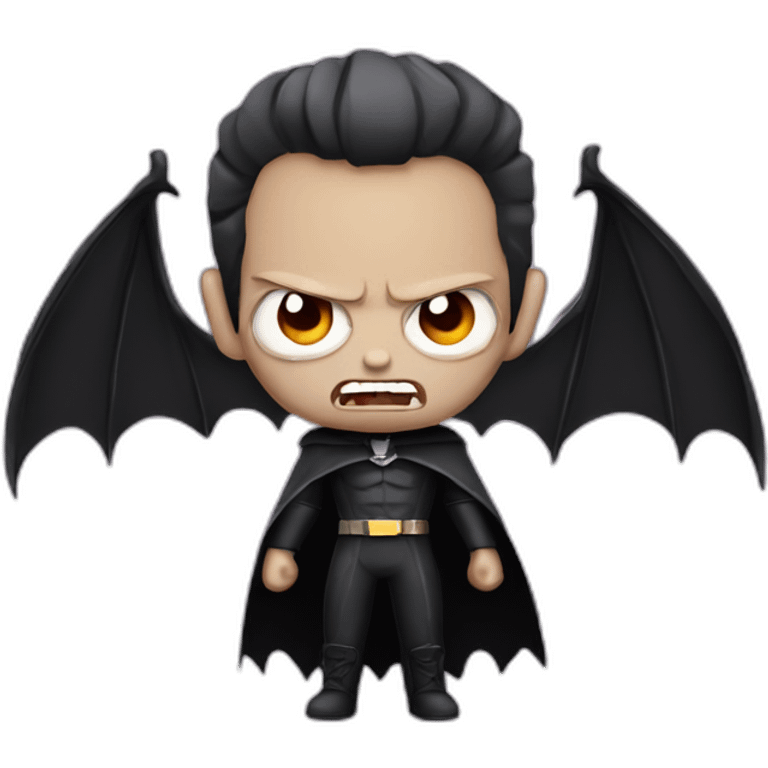 Angry vampire with a bat wing ears emoji