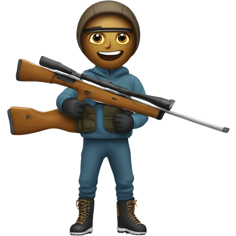 skier with rifle emoji