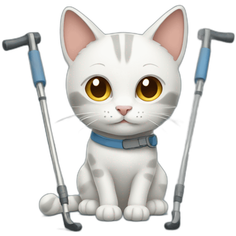 cat with crutches emoji