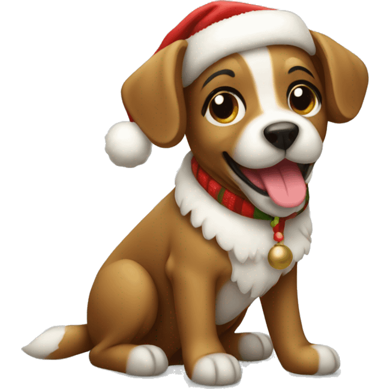 cute christmas dog emoji