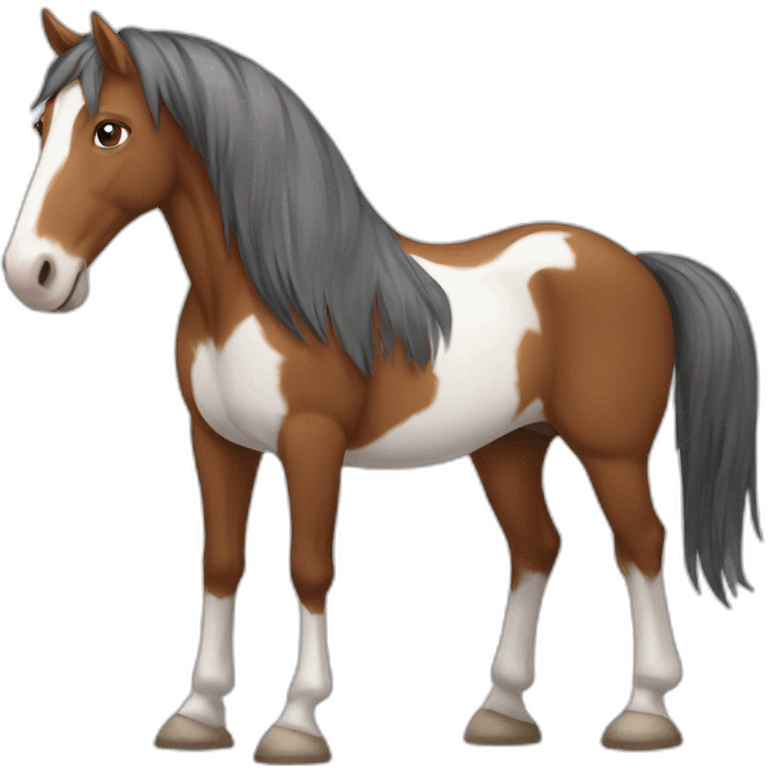 Skewbald horse emoji