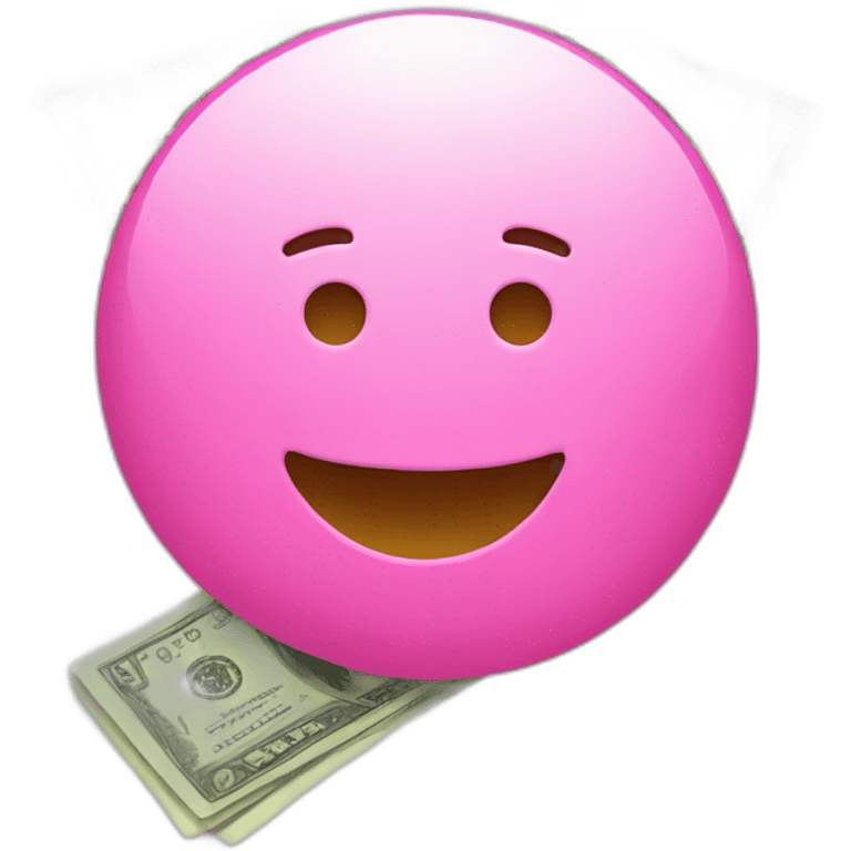 dollar in pink emoji