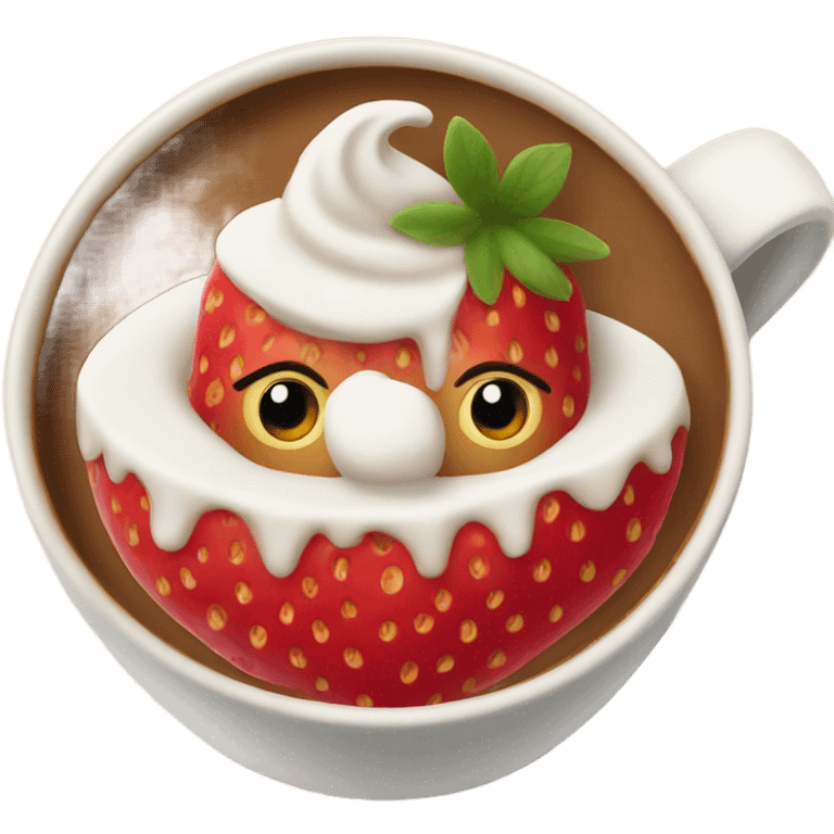 Strawberry coffee emoji