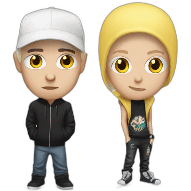 Eminem with the slim shady look with a beird emoji