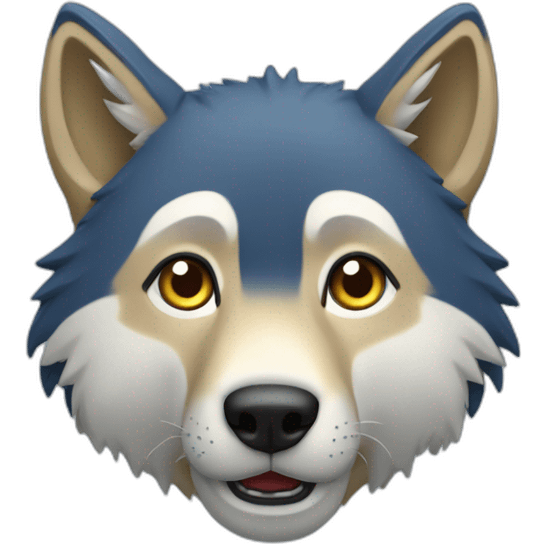 Loup bleu Marine emoji