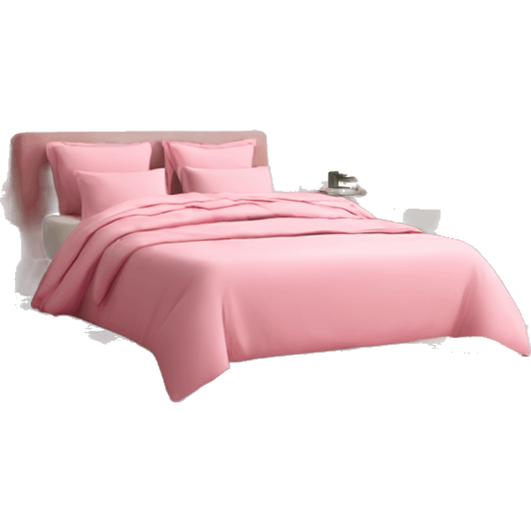 LUXURY BEDROOM WITH PINK BED SHEETS emoji