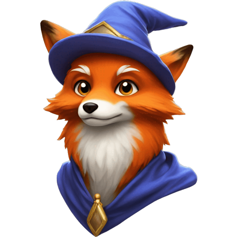 furry fox with wizard hat emoji