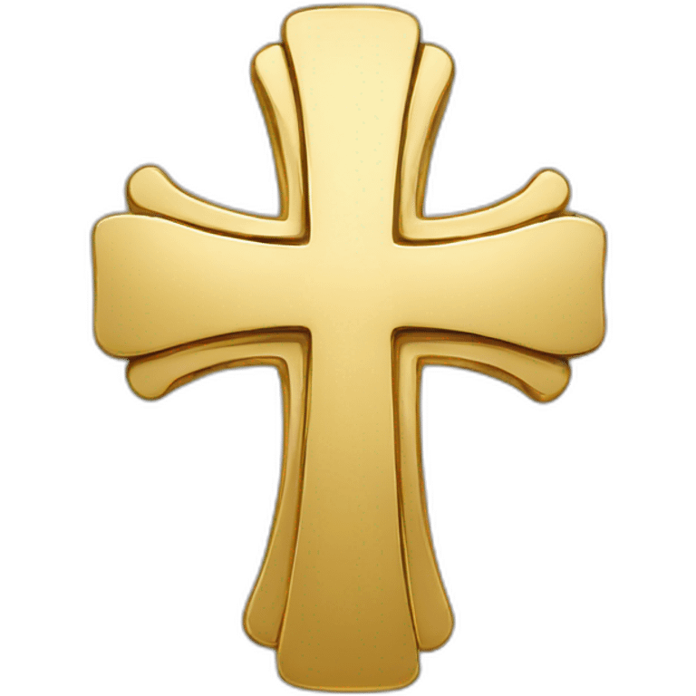 Cross thin gold emoji