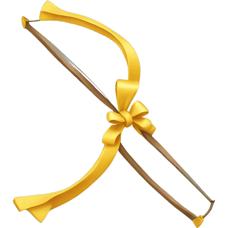 Yellow long bow emoji