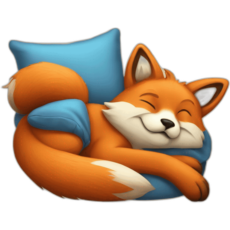 fox sleep emoji