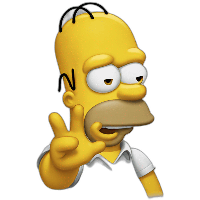 homer simpson saying hello emoji