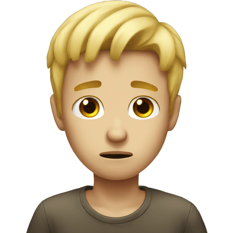 sad blond boy emoji