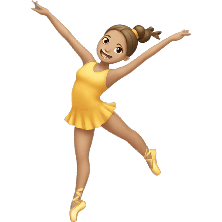 Girl doing rhythmic gymnastics  emoji