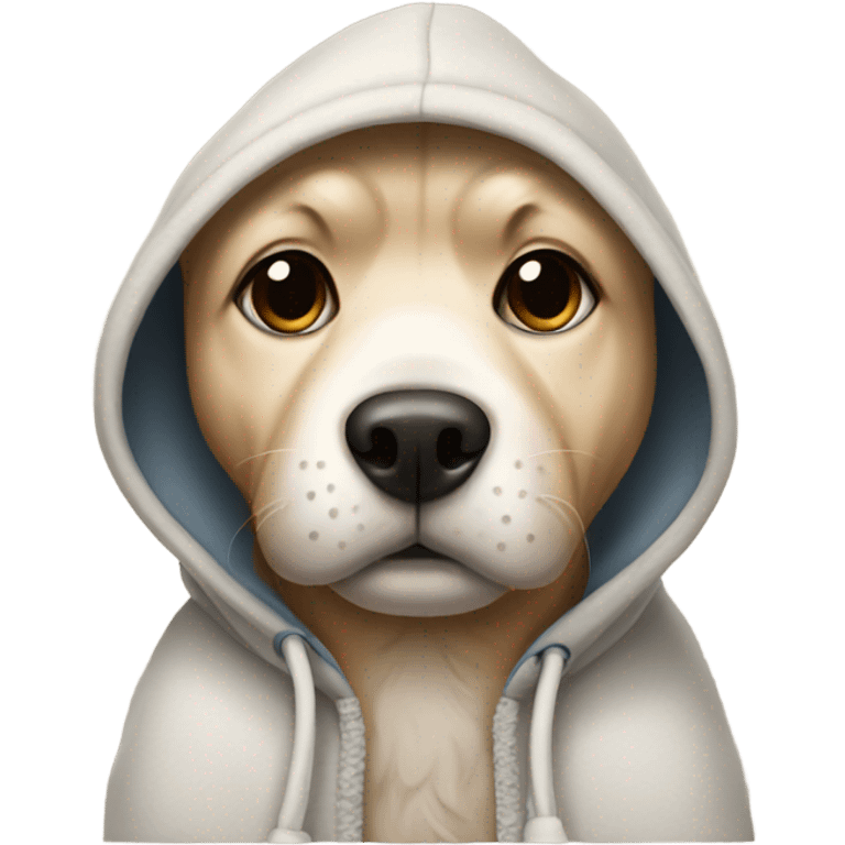 Dog Wearing a Hoodie emoji