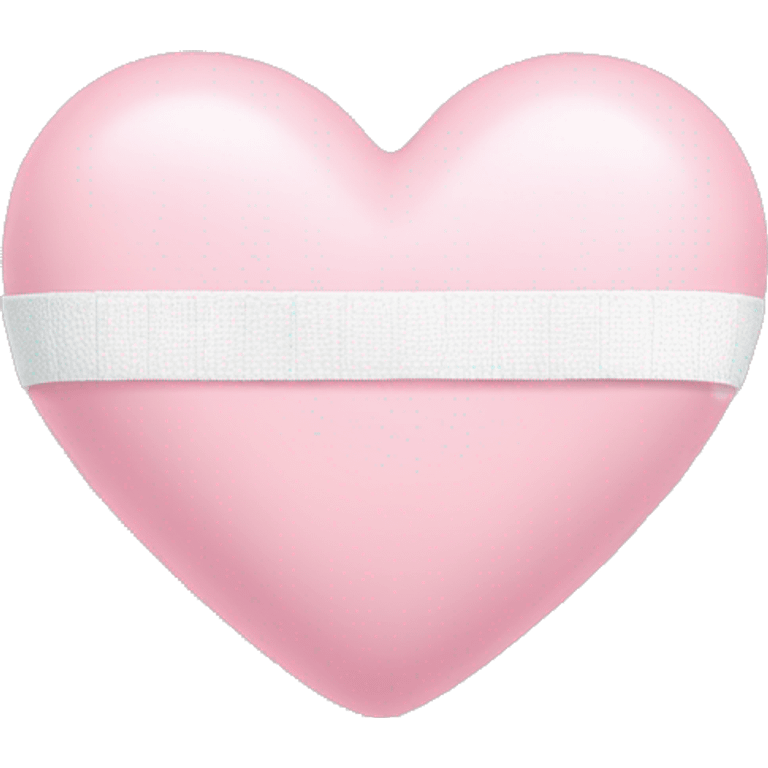 Pastel pink heart with bandage emoji