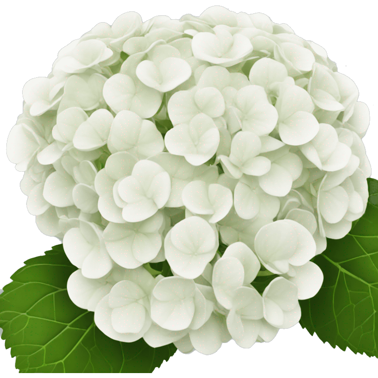 white hydrangea emoji