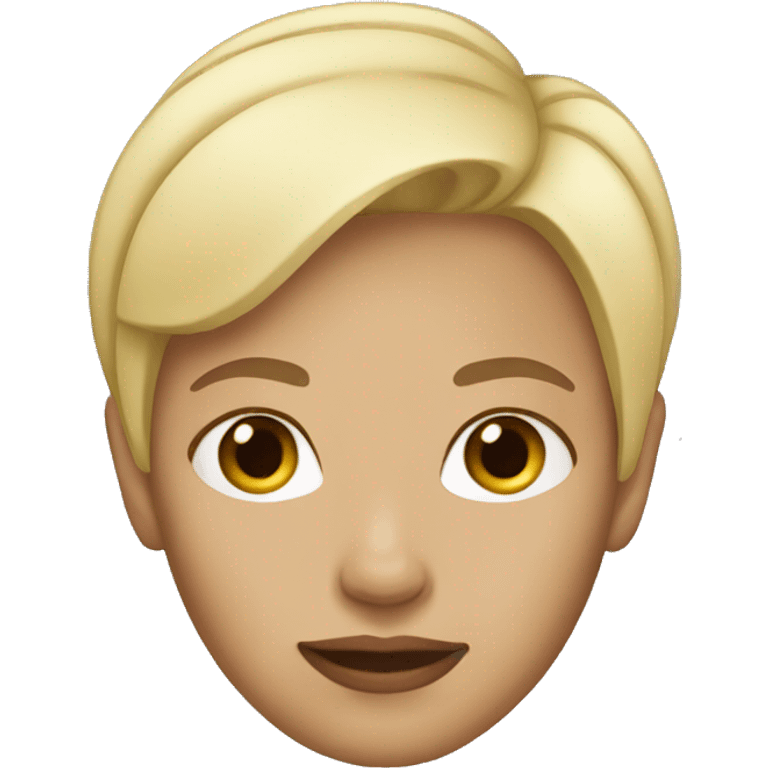 Woman with short blonde hair emoji