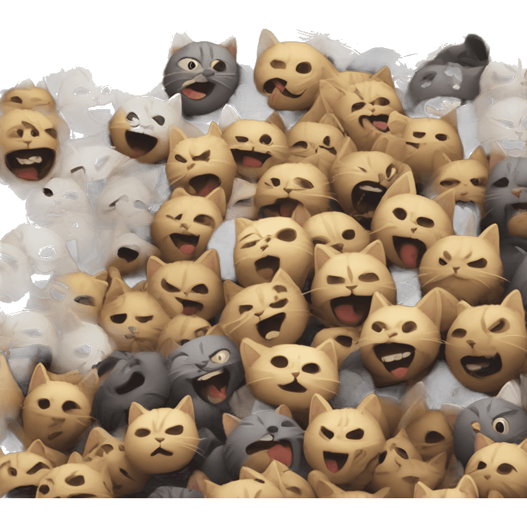 Cat in mosh pit emoji