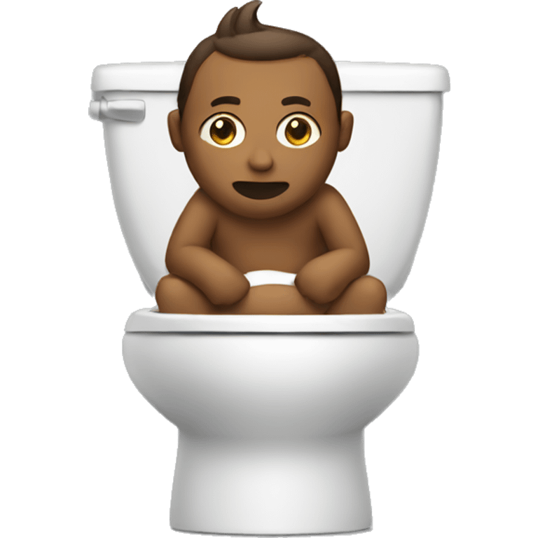 Sitting in toilet emoji