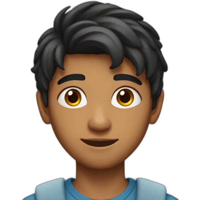 A teenage indian boy with fair skin emoji