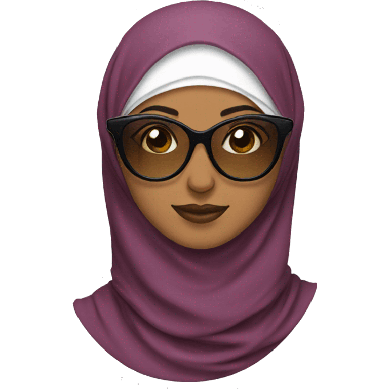 Hijabi with sunglasses emoji