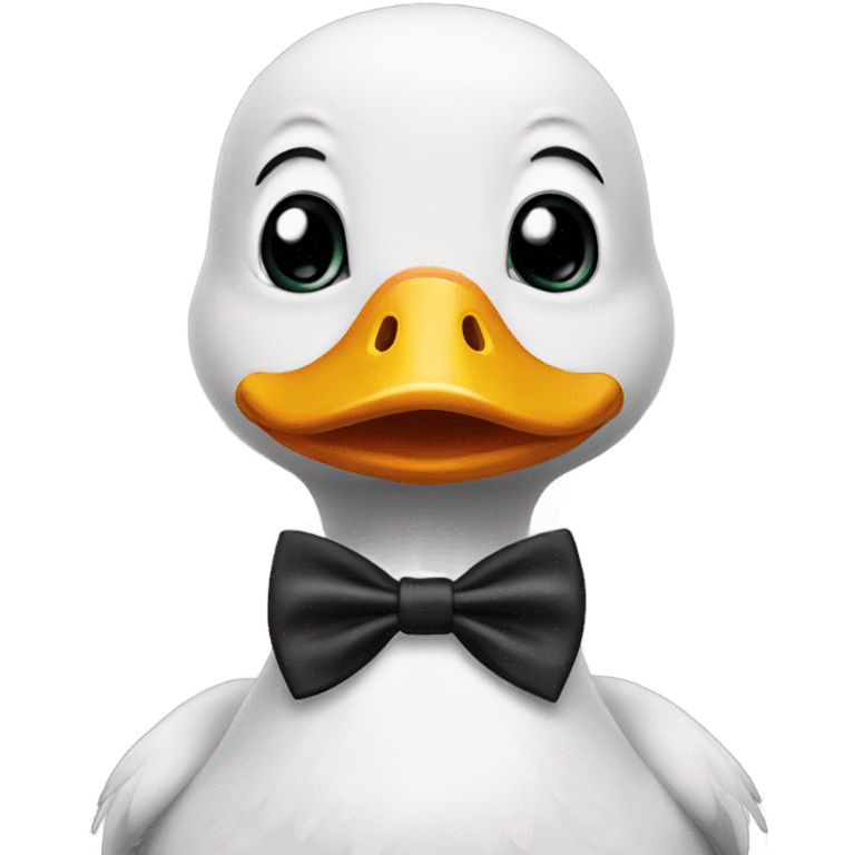 Duck with a bow tie emoji