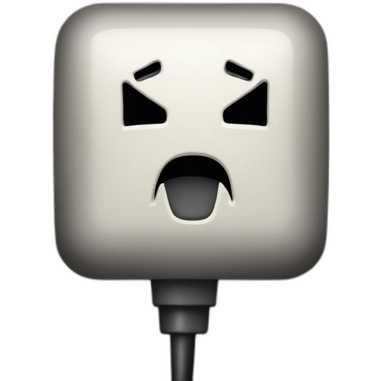 An angry electrical plug emoji