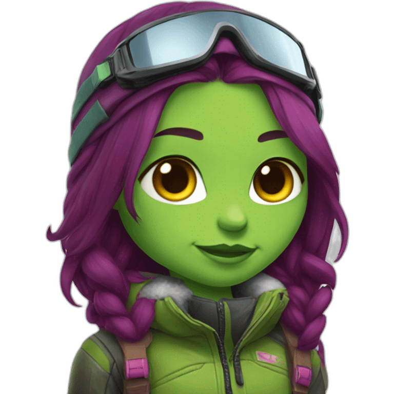 Gamora snowboard emoji