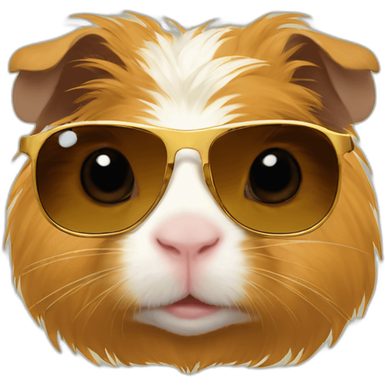 Golden abyssinian guinea pig sunglasses emoji