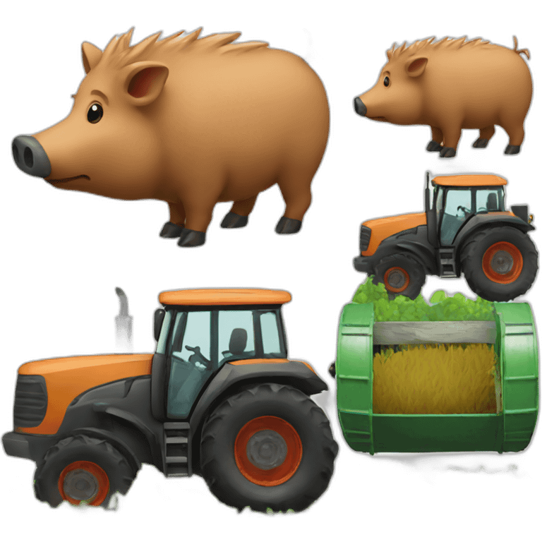 boar in tractor emoji