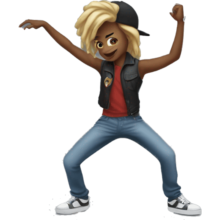 Skyler dancing hip hop emoji